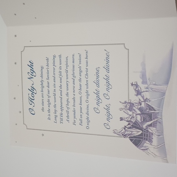 $2 Add-on Foil Wise Men Christmas Card & Envelope Silver Navy Blue - Picture 5 of 10